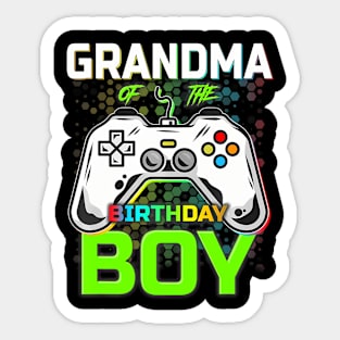 Gaming Video Gamer Grandma Of The Birthday Boy Sticker